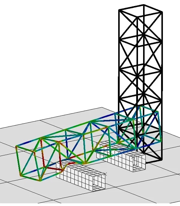 body-Abaqus_Tower-fall-beam-contact